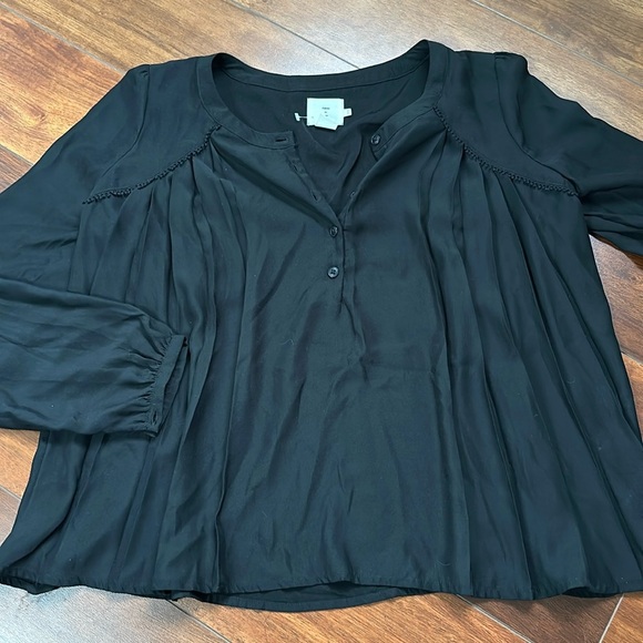 Urban Outfitters Alice & UO Boxy Fit Long Sleeve Black Blouse Small - Picture 1 of 7